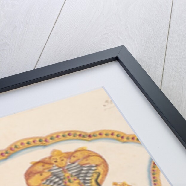 Vishnu seated in his heaven, Vaikuntha, upon the coils of the serpent of eternity, Ananta by Anonymous