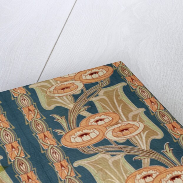 Furnishing fabric with flowers by F. Steiner & Co.