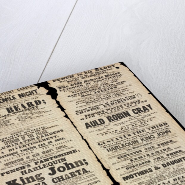Playbill from the Theatre Royal Covent Garden by Anonymous