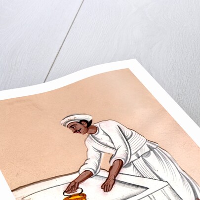 A dhobi ironing by Unknown