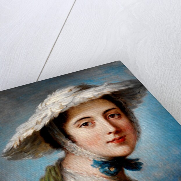 Head of a Girl Wearing a White Hat by William Hoare