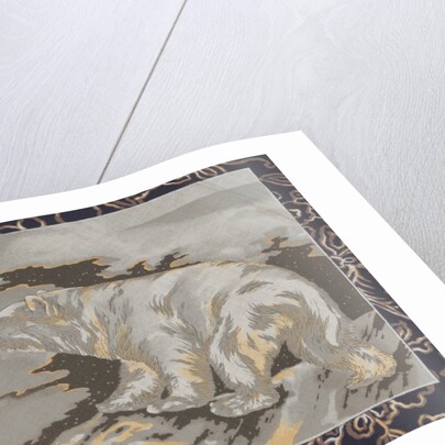 Textile depicting a polar-bear by Stevenson & Co Beith