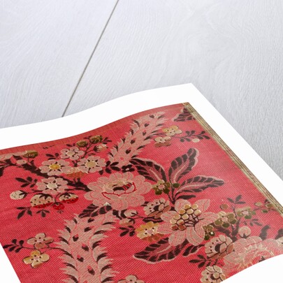 Dress fabric with a floral pattern by Anonymous