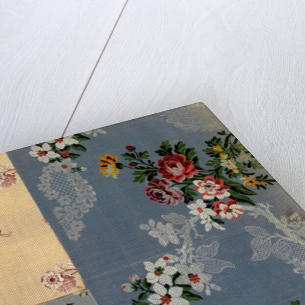 Textil design with a floral pattern by Anonymous