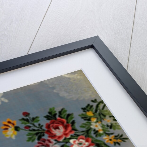 Textil design with a floral pattern by Anonymous