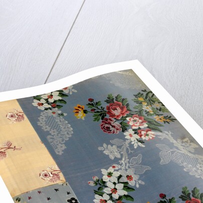 Textil design with a floral pattern by Anonymous