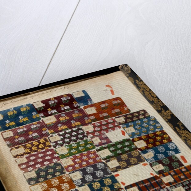 Small squares of samples of dress silk by Unknown