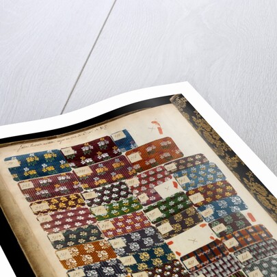 Small squares of samples of dress silk by Unknown