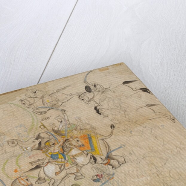 Apji Amar Singh I of Palaitha attacking General Mohammed Khan Bangash at the battle of Garot by Unknown