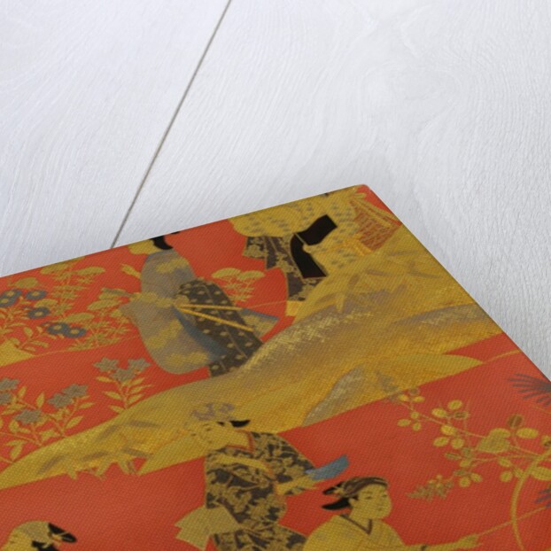Detail of plate or bowl for sake by Kajikawa