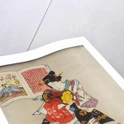 Poem by Fujiwara no Michinobu ason by Utagawa Kunisada I