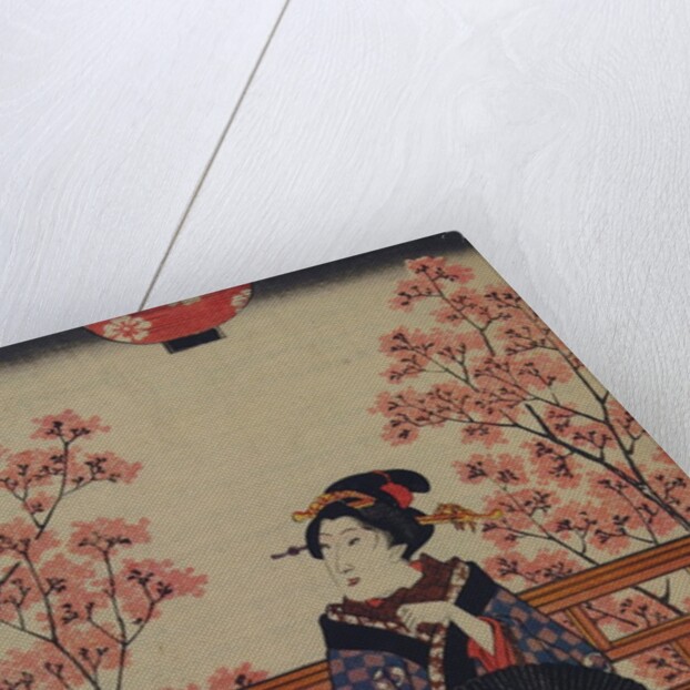 Picnic under cherry tree by Ando Hiroshige