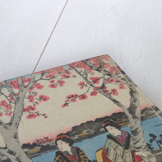 Women Travelling on the Beach of Futami by Ando Hiroshige