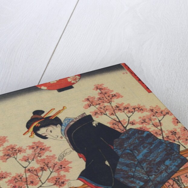Picnic under cherry tree by Ando Hiroshige
