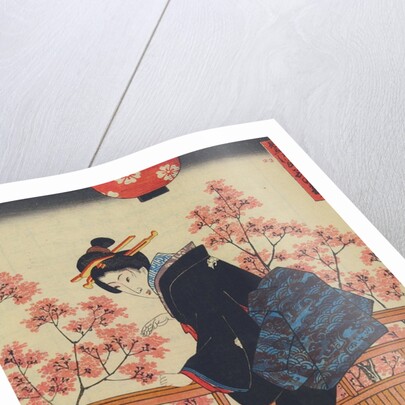 Picnic under cherry tree by Ando Hiroshige