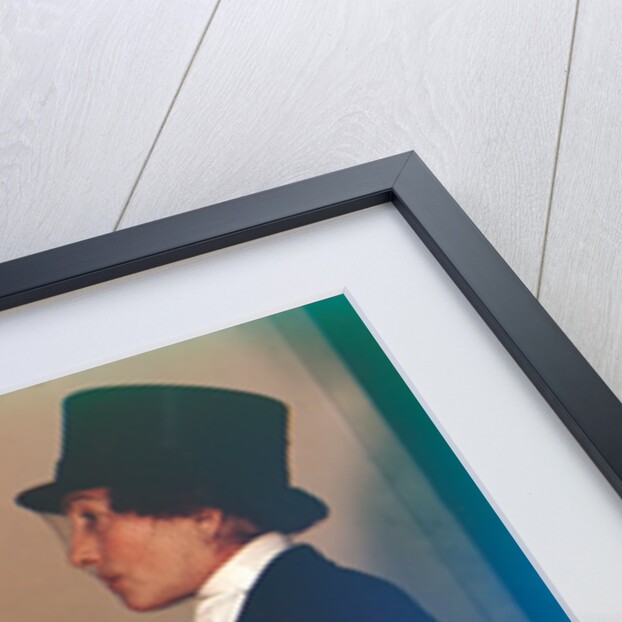 Woman in top hat sitting by Curtis Moffat