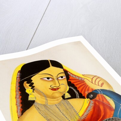 Courtesan holding a peacock by Anonymous