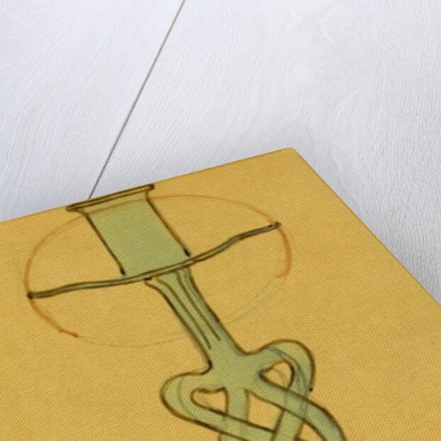 Design for an iron candlestick by Nelson Ethelred Dawson