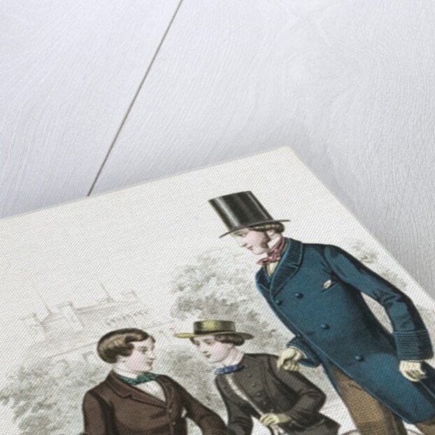 Suits for three boys and a man from the Gazette of Fashion by Unknown