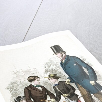 Suits for three boys and a man from the Gazette of Fashion by Unknown