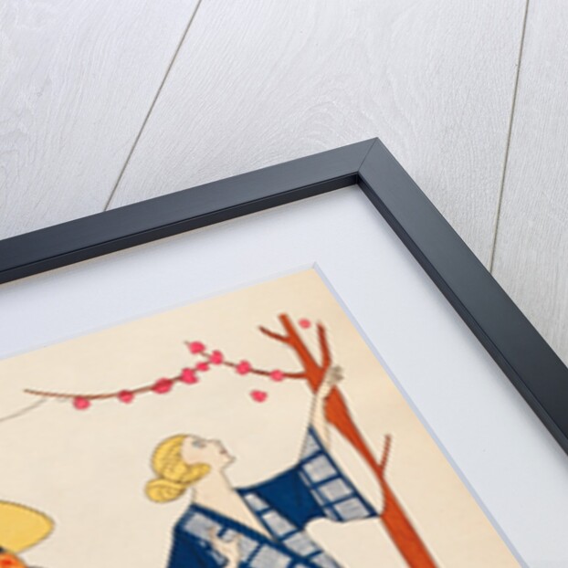 Fashion plate depicting oriental-inspired garments by Anonymous