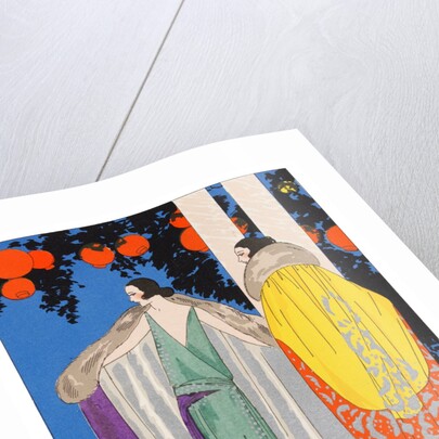 Fashion plate depicting two mantles by Anonymous