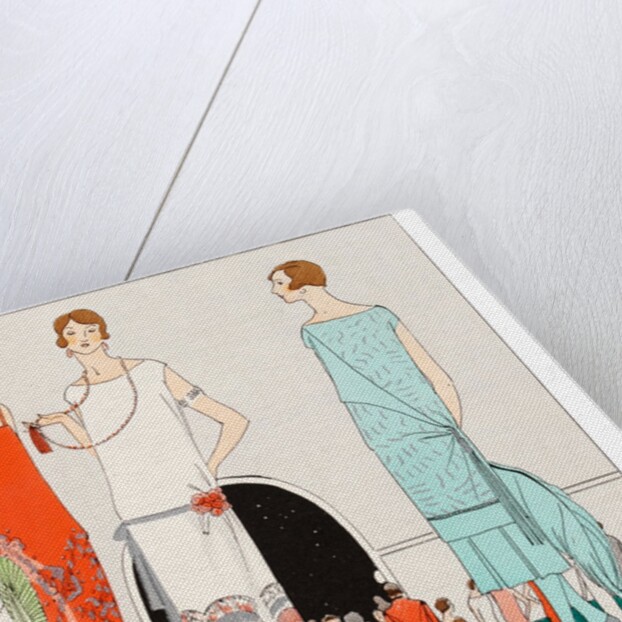 Fashion plate depicting evening dresses by Anonymous