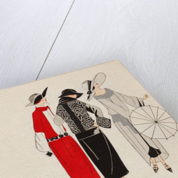 Fashion plate depicting organdy dresses by Anonymous