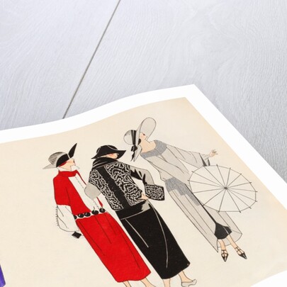 Fashion plate depicting organdy dresses by Anonymous