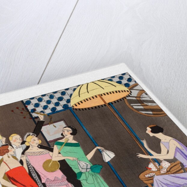 Fashion plate depicting a surprise party by Anonymous