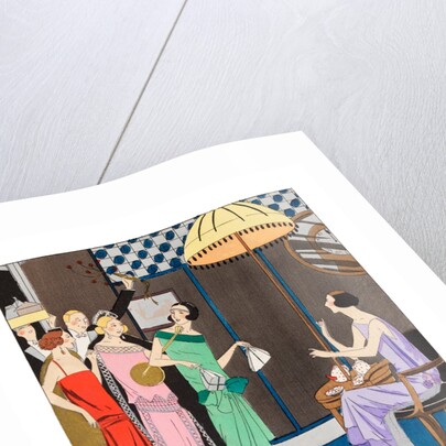 Fashion plate depicting a surprise party by Anonymous