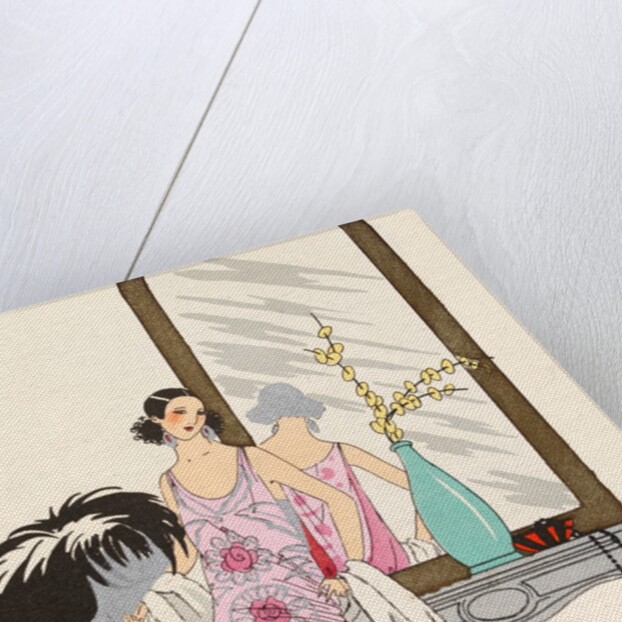 Fashion plate depicting a design by Drecoll by Anonymous