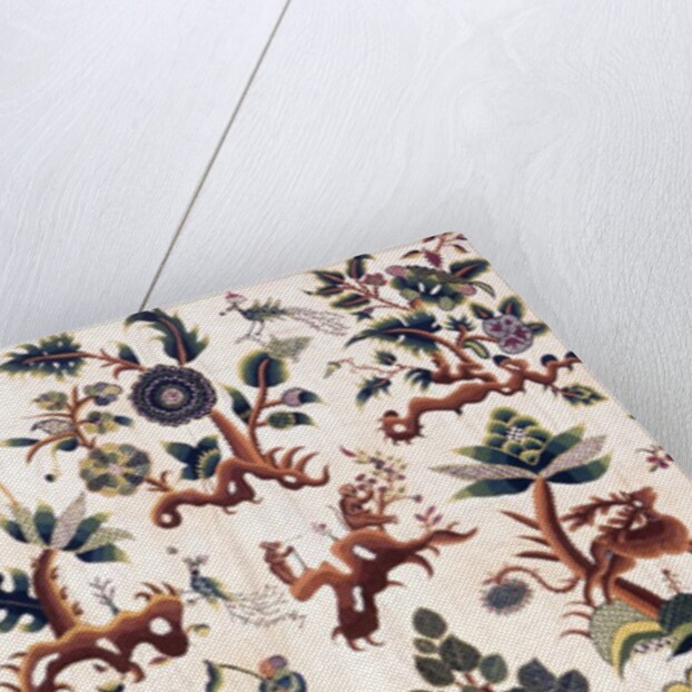 Bed hanging depicting fantastical creatures by Anonymous