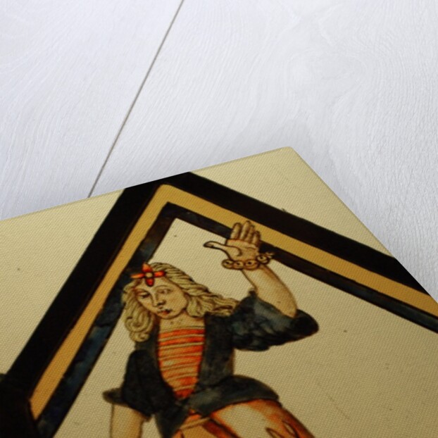 The Betley Window stained glass panel, detail of a dancer by Stuart Cox