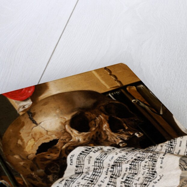 Vanitas Still Life, detail by N. L. Peschier