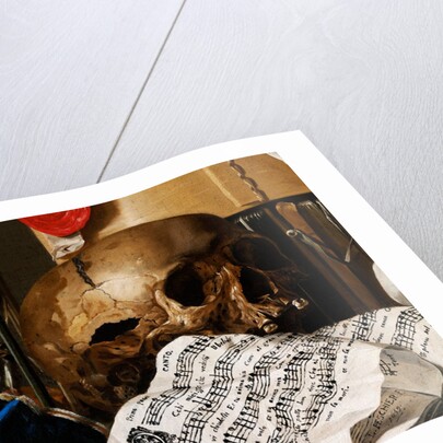 Vanitas Still Life, detail by N. L. Peschier