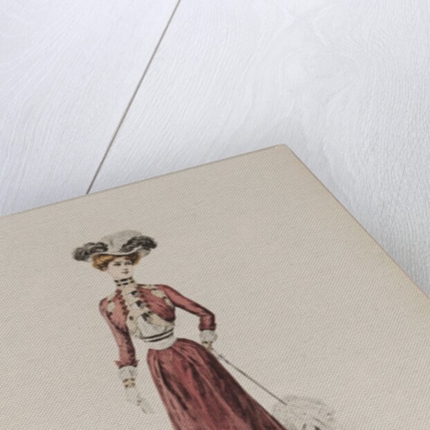 Robe de ville taffetas fremboise by Jeanne Paquin