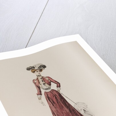 Robe de ville taffetas fremboise by Jeanne Paquin