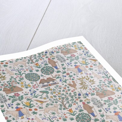 The House that Jack Built furnishing fabric by Charles Francis Annesley Voysey
