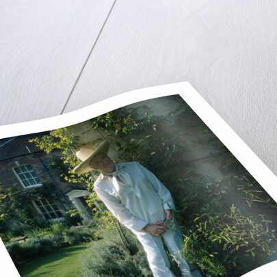 Sir Cecil Beaton in the garden of his home by Anthony Crickmay