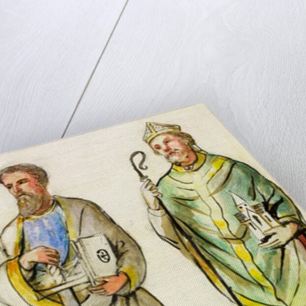 Truro Cathedral, detail of St Paul and another by William Burges
