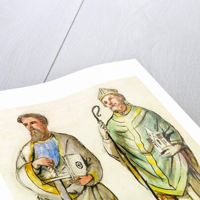 Truro Cathedral, detail of St Paul and another by William Burges