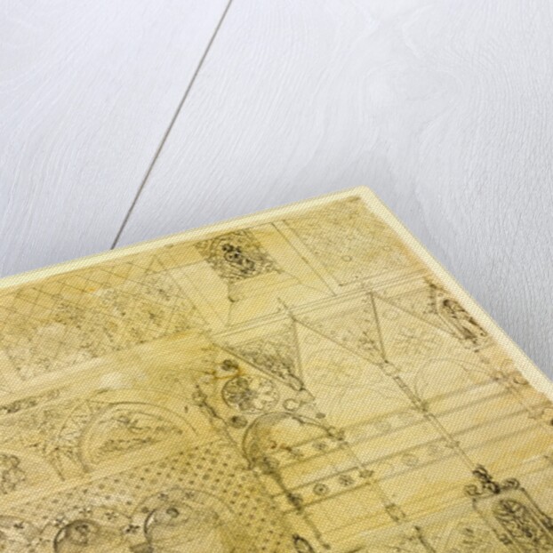 Truro Cathedral, detail of an interior wall by William Burges