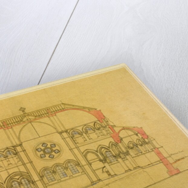 Constantinople Church, longitudinal plan by William Burges