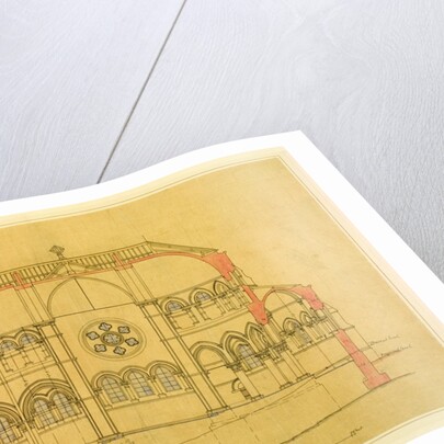 Constantinople Church, longitudinal plan by William Burges