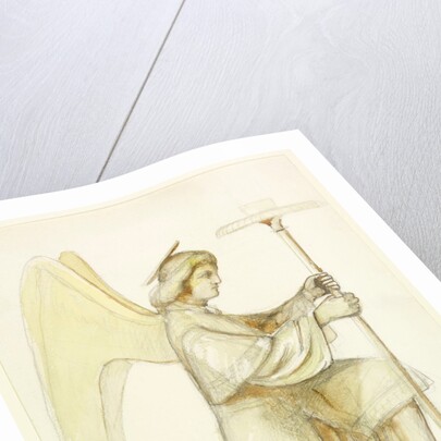 Truro Cathedral, detail of kneeling angel holding candlestick by William Burges