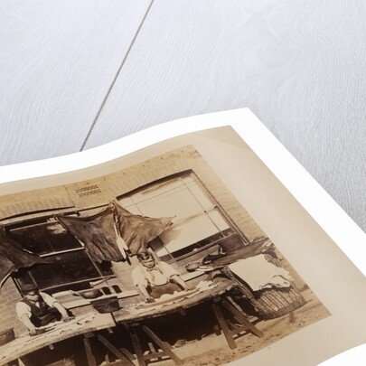 Leather tanning at Bevington and Sons leather factory by Unknown