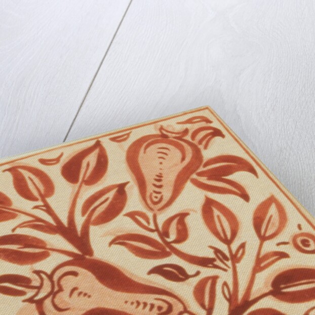 Design of tile by William de Morgan