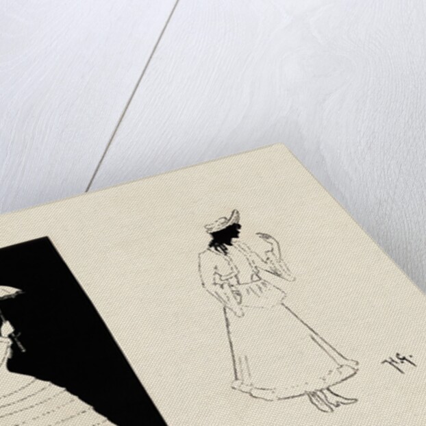 Silhouettes of two female figures by Anonymous