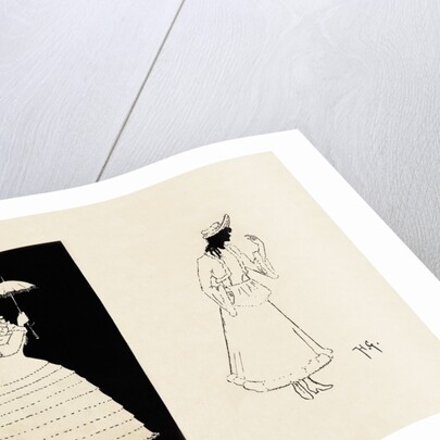 Silhouettes of two female figures by Anonymous